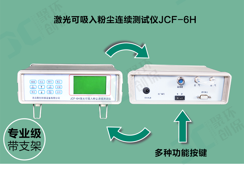 聚創(chuàng)環(huán)保JCF-6H直讀式粉塵檢測(cè)儀/激光可吸入粉塵連續(xù)測(cè)試儀