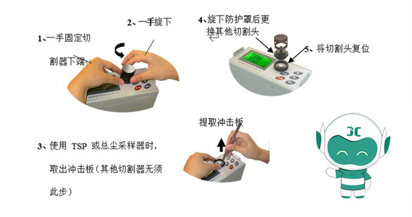 小聚教你，粉塵檢測儀切割器的更換和檢測軟件的使用